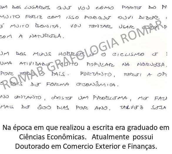 escrita de um graduado